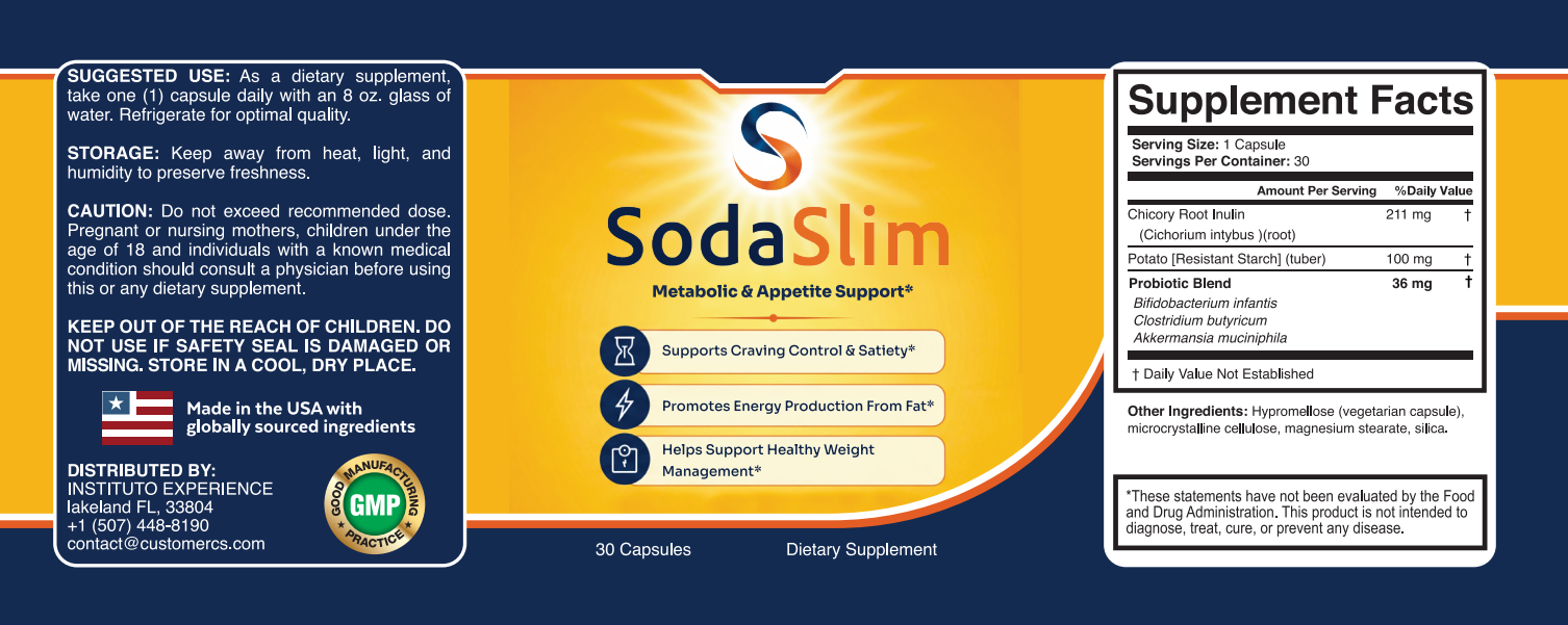 SodaSlim Supplement Facts